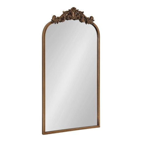 Photo 1 of Arendahl Traditional Arch Decorative Wall Mirror Gold - Kate & Laurel All Things Decor

