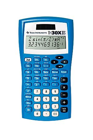 Photo 1 of Texas Instruments TI-30XIIS Scientific Calculator - Blue