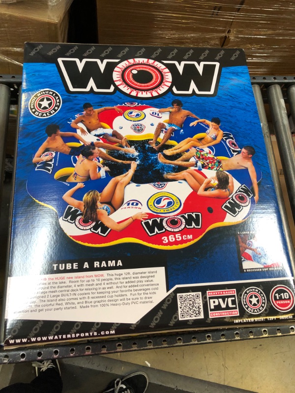 Photo 3 of WOW World of Watersports Tube A Rama Floating Island 1 2 3 4 5 6 7 8 9 or 10 Person Inflatable Floating Island, 13-2060 -------- FACTORY SEALED
