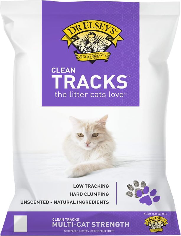Photo 1 of Dr. Elsey's Premium Clumping Cat Litter - Clean Tracks - Low Dust, Low Tracking, Hard Clumping, Superior Odor Control, Unscented & Natural Ingredients 40-lb bag