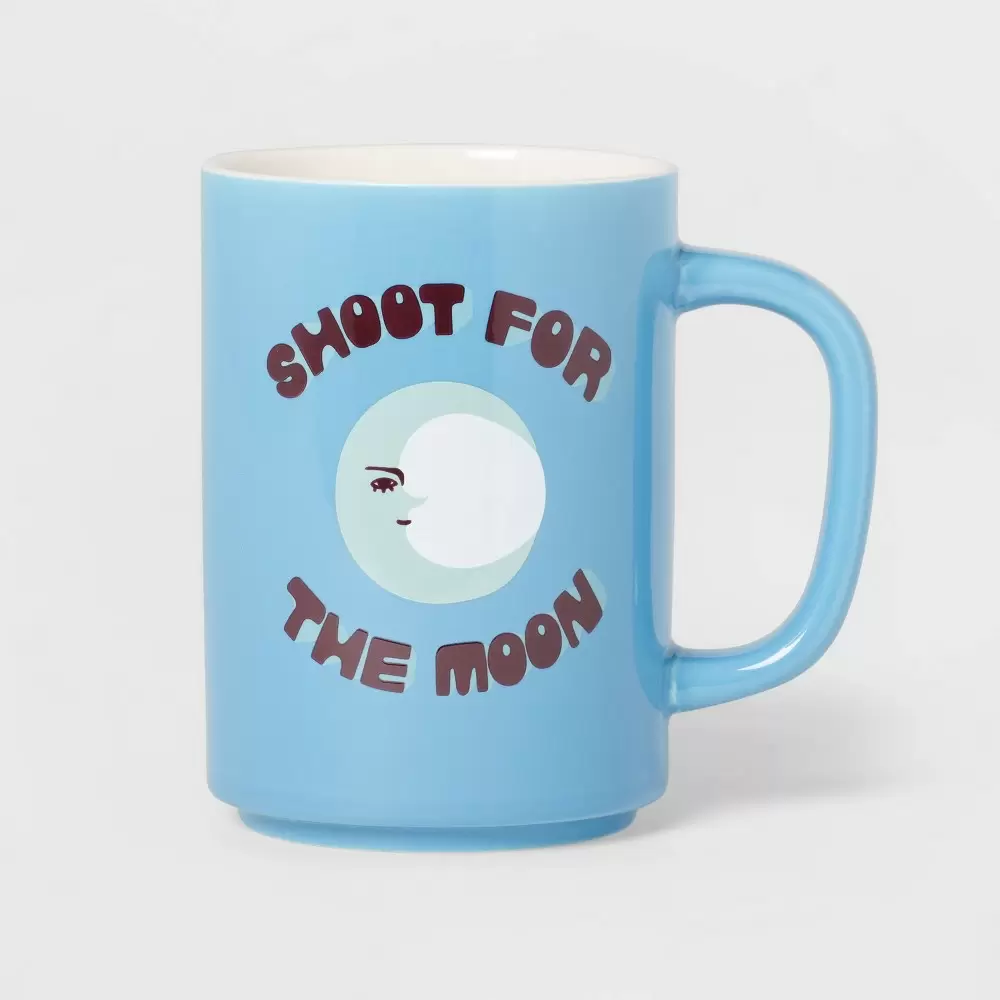 Photo 1 of 2 PACK 16oz Stoneware Shoot For The Moon Mug - Room Essentials
