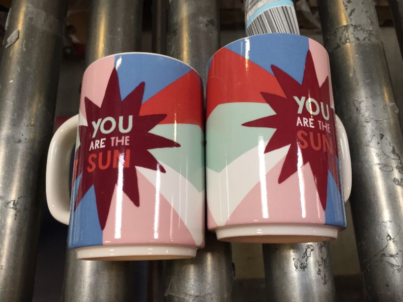 Photo 2 of 2 pack 16oz Stoneware You Are The Sun Mug - Room Essentials
