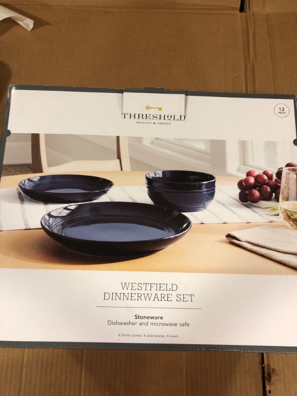 Photo 2 of 12pc Stoneware Westfield Dinnerware Set - Threshold™
