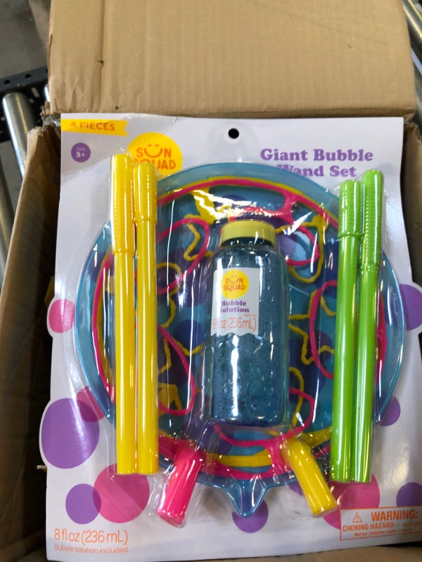 Photo 3 of  BOX OF 6 ------- Giant Bubble Wand 2pk - Sun Squad
