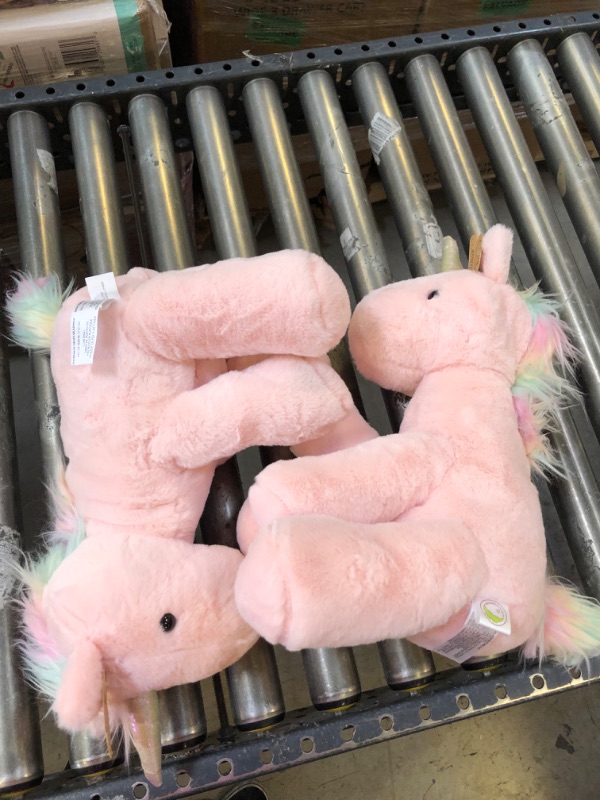 Photo 3 of 2 --------Animal Adventure Eunice Unicorn Pink Stuffed Animal ---- NEEDS CLEANING