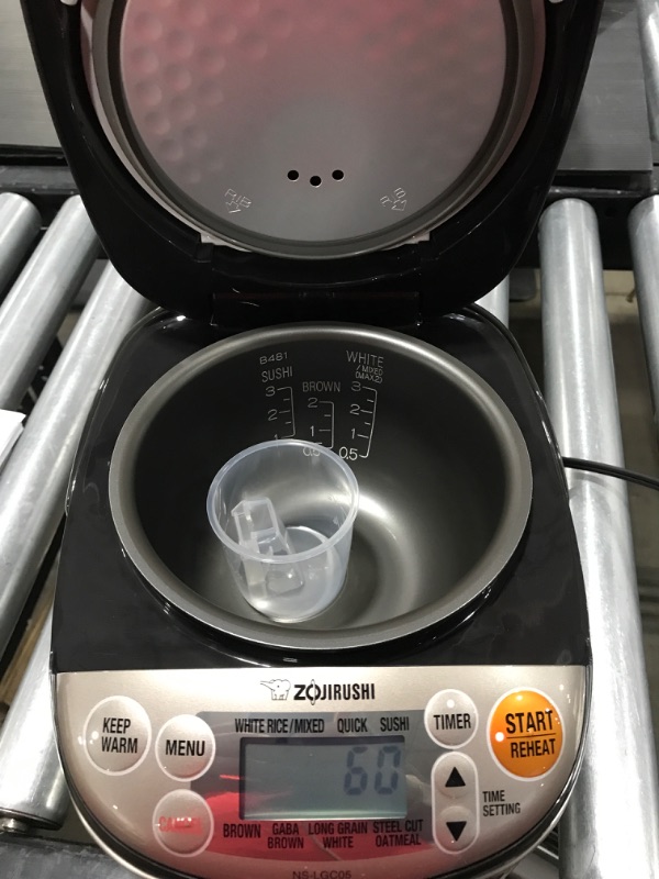 Photo 3 of Zojirushi NS-LHC05 Micom Rice Cooker & Warmer, Stainless Dark Brown