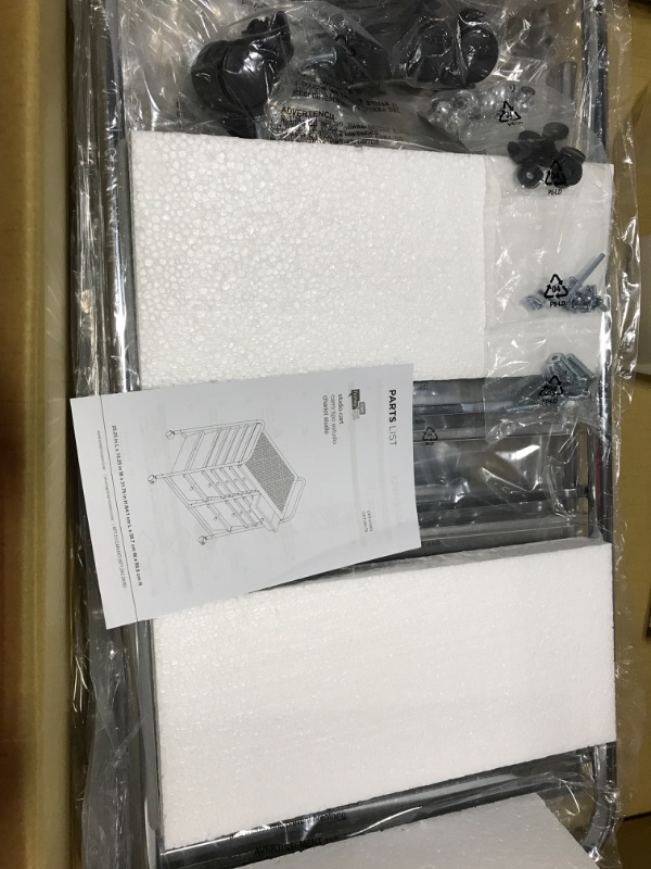 Photo 1 of 12-Drawer Organizer Cart in Frost White
