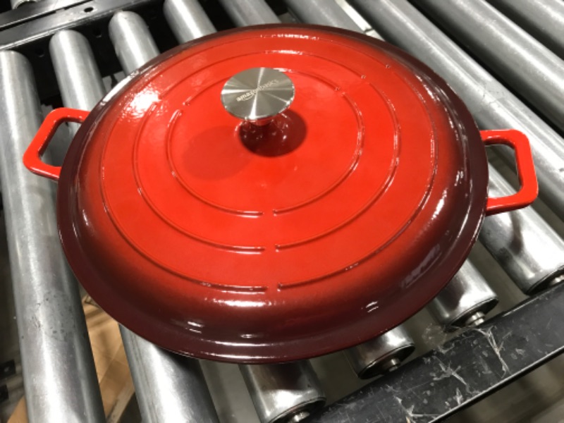 Photo 2 of Amazon Basics Enameled Cast Iron Covered Casserole Skillet