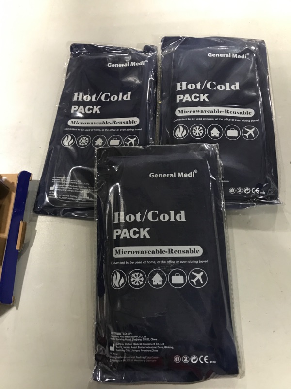 Photo 2 of Hot & Cold Reusable Gel Pack Compress Wrap - Pack of 3 - Great for Migraine Relief, Sprains, Muscle Pain, Bruises, Injuries