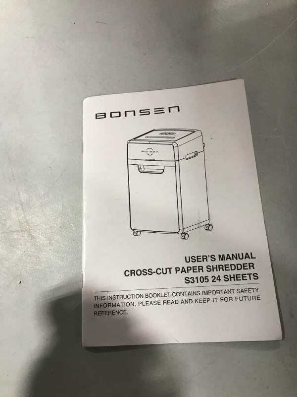 Photo 5 of BONSEN Shredder for Home Office, 8-Sheet Crosscut Credit Card Shredder, Small Paper Shredder for Home "Corner Broken"