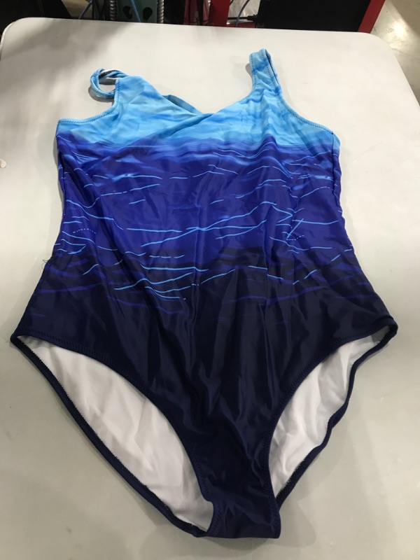 Photo 2 of Aleumdr Womens Color Block Print One Piece Swimsuits Athletic Training Swimwear Bathing Suits Size XL