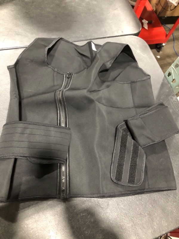 Photo 2 of A+ Choice Sauna Vest Waist Trainer for Men - Mens Sauna Suit Double Sweat Belt Body Shaper for Belly Fat Slimming Gym Workout Slim 6XL (Waist45.3"-47.2") Black