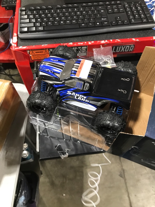 Photo 2 of BLUE DEERC 9300 Remote Control Car High Speed RC Cars for Kids Adults 1:18 Scale 40 KM/H 4WD Off Road Monster Trucks,2.4GHz All Terrain Toy Trucks with 2 Rechargeable Battery,40+ Min Play Gift for Boy Girl
