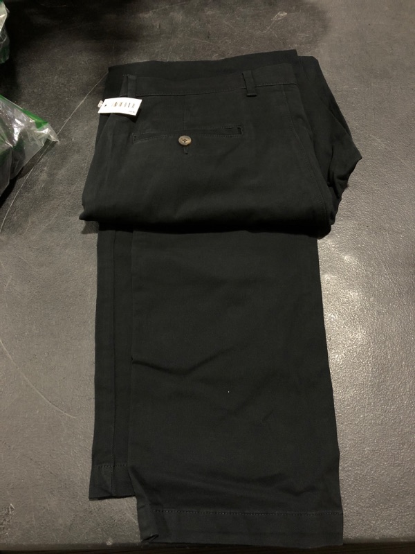 Photo 1 of Amazon Essentials Men's Athletic-Fit Casual Stretch Khaki Pant 34W x 32L Black