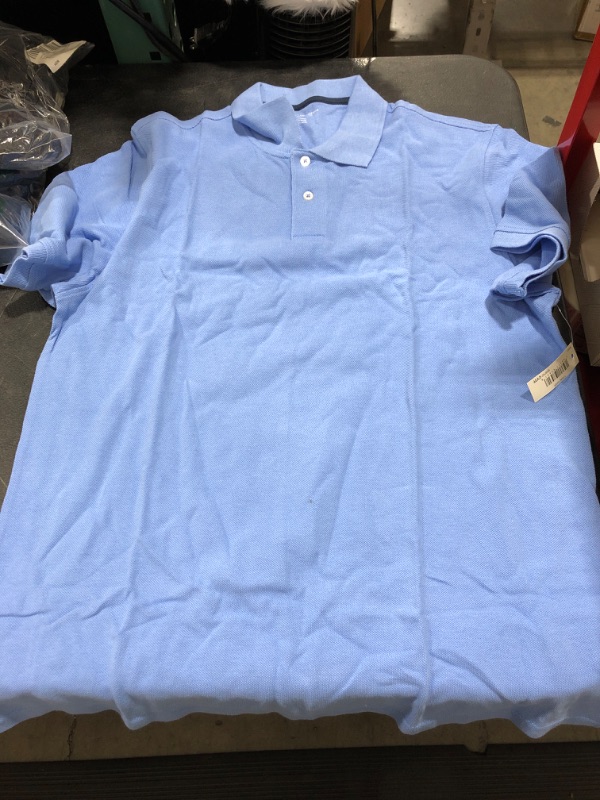 Photo 2 of Amazon Essentials Men's Regular-Fit Cotton Pique Polo Shirt (Available in Big & Tall) Medium French Blue