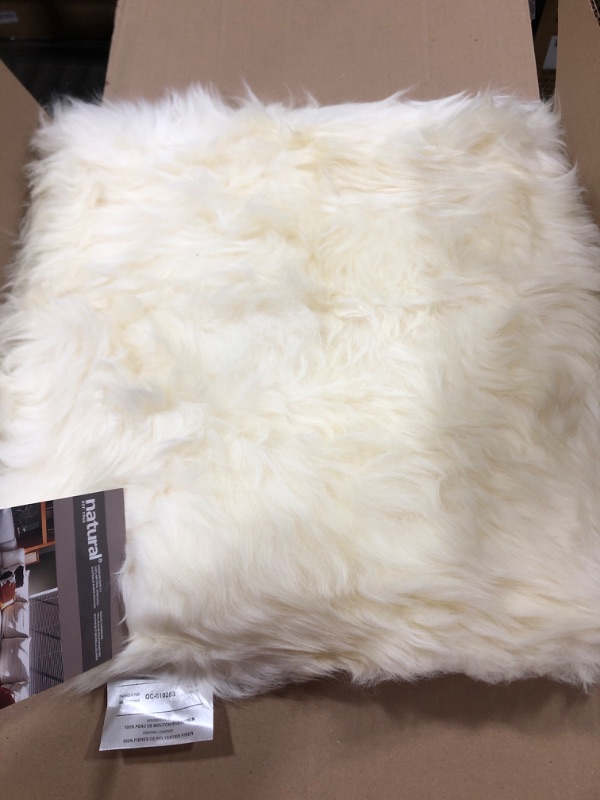 Photo 1 of 100% Sheepskin New Zealand Pillow 18"x18" Natural