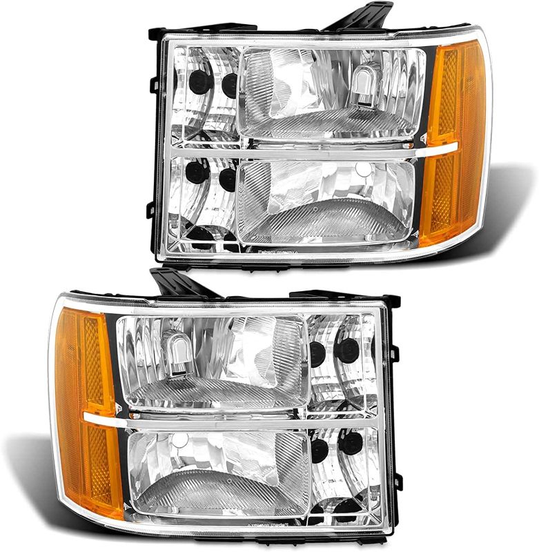 Photo 1 of 2007-2014 Sierra Headlight Assembly by ADCARLIGHTS - Headlights for 07-13 GMC Sierra 1500/07-14 GMC Sierra 2500HD 3500HD Headlamp Replacement