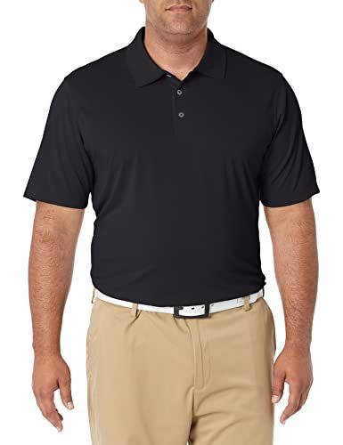 Photo 1 of Amazon Essentials Men's Regular-Fit Quick-Dry Golf Polo Shirt, Black, Small
