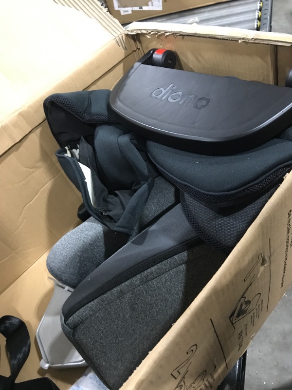 Photo 4 of Diono Radian 3QXT+ Luxury 4-in-1 Convertible Car Seat, Rear & Forward Facing, Safe Plus Engineering, 4 Stage Infant Protection, 10 Years 1 Car Seat, Slim Fit 3 Across Black Jet QXT+