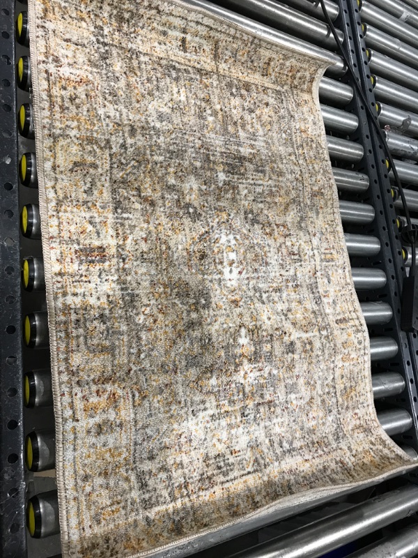 Photo 1 of Angela Rose X Loloi Blake Collection BLA-06 Oatmeal / Spice, Transitional 2'-0" X 3'-0" Accent Rug