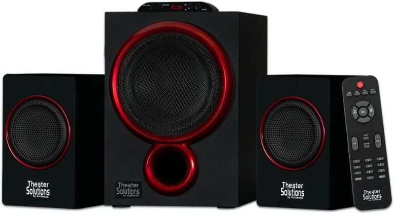 Photo 1 of Theater Solutions by Goldwood Bluetooth 2.1 Speaker System 2.1-Channel Home Theater Speaker System, Black (TS212)