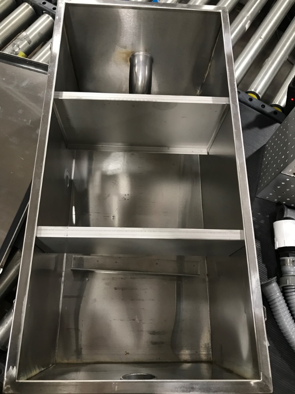 Photo 1 of 25lbs Commercial Grease Trap for Home Restaurants Under Sink, Stainless Steel Interceptor