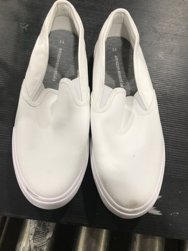 Photo 1 of AMAZON BASICS SLIP ON SHOES- WHITE- SIZE 11