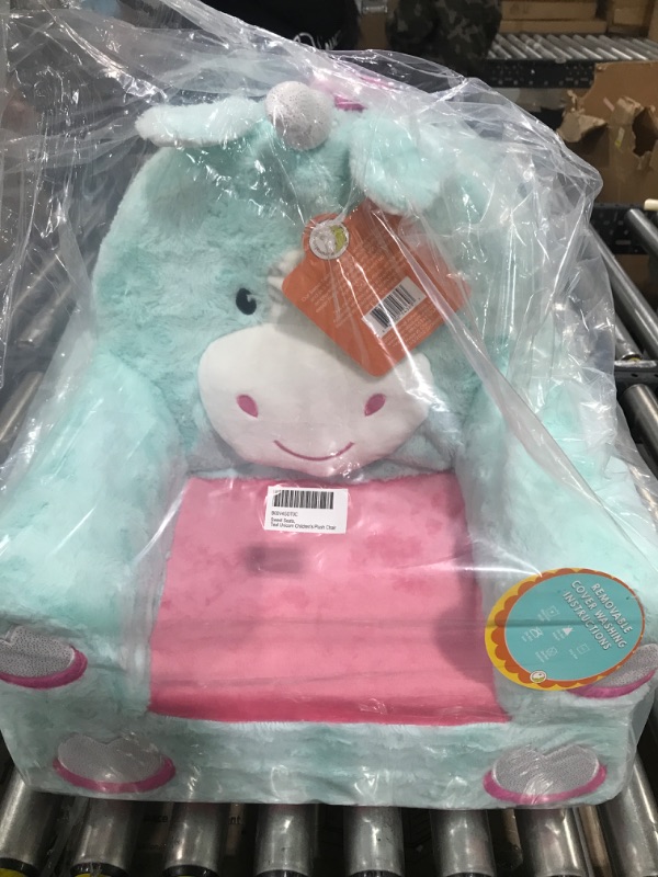 Photo 2 of Animal Adventure | Sweet Seats | Teal Unicorn | Soft Plush Children's Chair