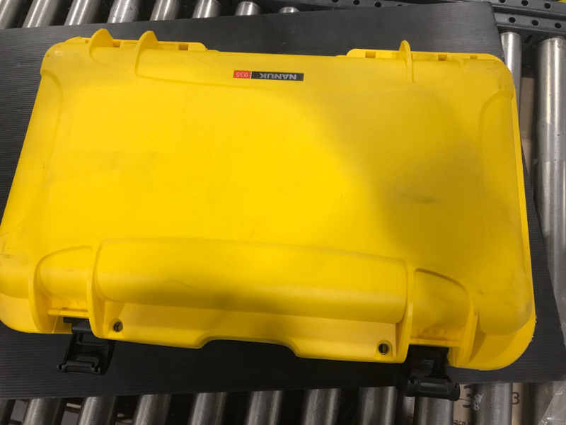 Photo 3 of Nanuk 935 Waterproof Carry-On Hard Case with Wheels and Foam Insert - Yellow & 910 Waterproof Hard Case with Foam Insert - Yellow Yellow Cubed Foam Case + 910 Case, Yellow