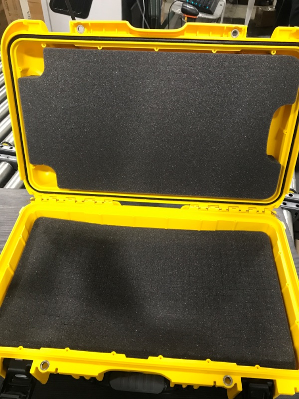 Photo 4 of Nanuk 935 Waterproof Carry-On Hard Case with Wheels and Foam Insert - Yellow & 910 Waterproof Hard Case with Foam Insert - Yellow Yellow Cubed Foam Case + 910 Case, Yellow