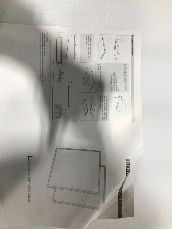 Photo 3 of 2x2 Led Flat Panel Light - 40W 5000LM LED Drop Ceiling Light Fixture,0-10V Dimmable LED Light, Turnable Switch for 3000/4000/5000K Backlit Troffer Fixture Recessed Square Drop Ceiling Lights- 4 Pack
