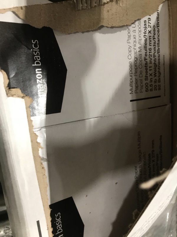 Photo 1 of Amazon Basics Multipurpose Copy Printer Paper, 8.5 x 11 Inch 20Lb Paper - 10 Ream Case (5,000 Sheets), 92 GE Bright White
