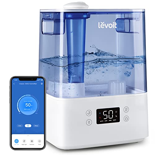 Photo 1 of Levoit Smart Top Fill Humidifier Classic 300S 6L for Large Rooms Cool Mist Ultrasonic Vaporizer for Plants Baby Cough with Built-in Humidity Sen
