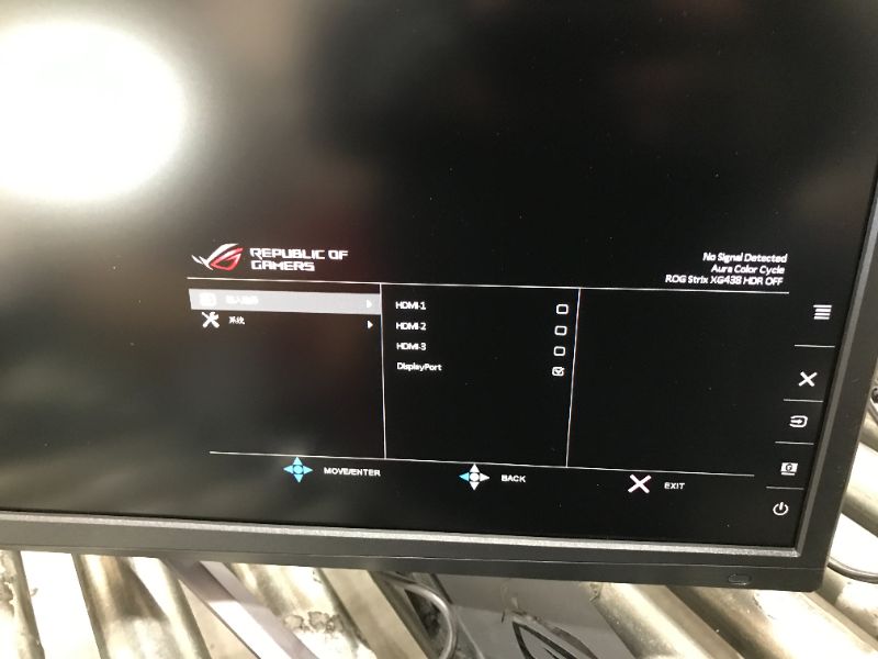 Photo 3 of ASUS ROG Strix XG438Q 43” Large Gaming Monitor with 4K 120Hz FreeSync 2 HDR HDR™ 600 90% DCI-P3 Aura Sync 10W Speaker Non-glare Eye Care with HDMI 2.0 DP 1.4 Remote Control
