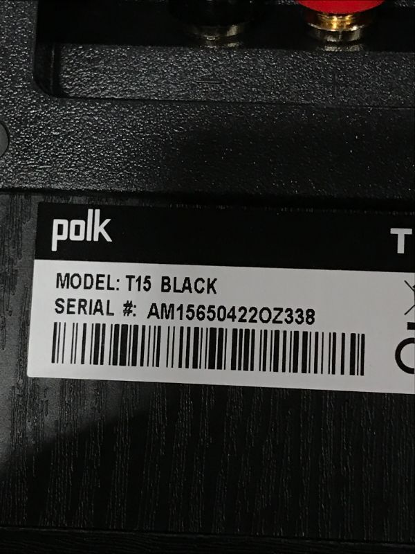 Photo 3 of Polk Audio T15 Bookshelf Speakers Pair Black