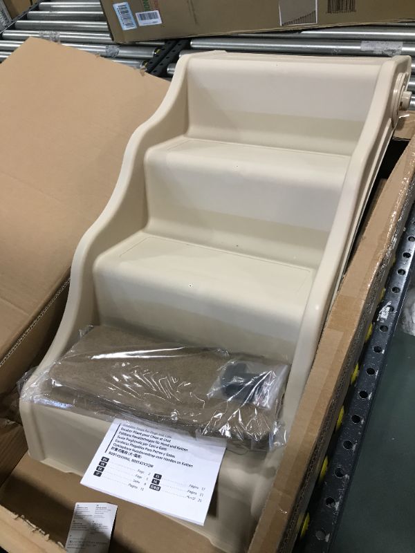 Photo 1 of Amazon Basics Foldable Steps for Dogs and Cats 14.6"X22.75"X19.5" Foldable Tan