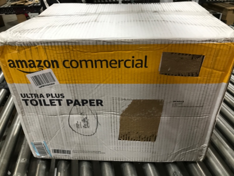 Photo 2 of AmazonCommercial 2-Ply White Ultra Plus Individually Wrapped Toilet Paper/Bath Tissue|Bulk|Septic Safe|FSC Certified|400 Sheets per Roll (80 Rolls)(4.1" x 3.5" Sheet)