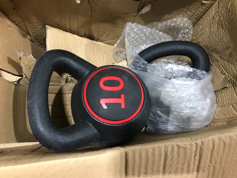 Photo 2 of 3-Piece Kettlebell Exercise Set Fitness Weights Home Gym Wide Grip for Balance