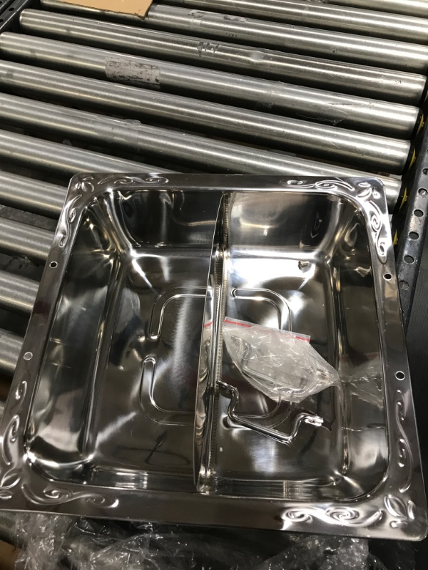 Photo 1 of Chinese Hot Pot for Home DIY Spicy Mandarin Duck Pot Dual Site Thickened Square Shape Heavy Duty Stainless Steel Duck Hot Pot Kitchen Tool for Induction Cooker