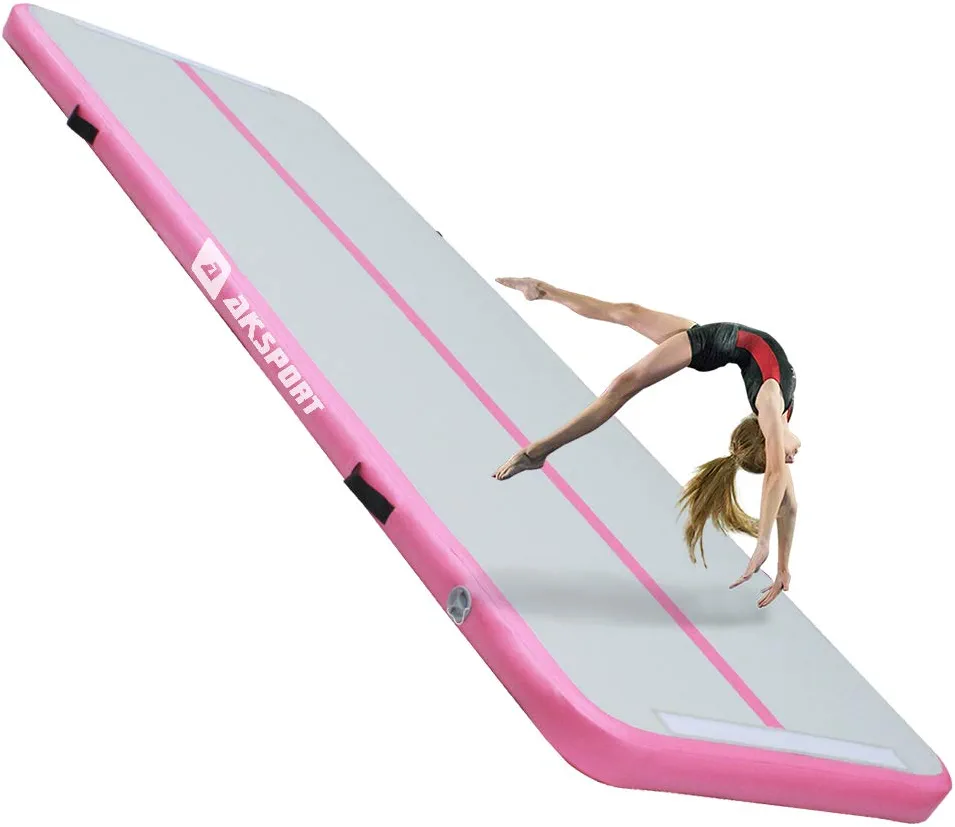 Photo 1 of AKSPORT Air Mat Tumble Track Gymnastics Tumbling Mat Inflatable Gym Mats with Electric Air Pump Unknown Size