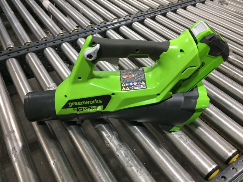 Photo 2 of Greenworks 40V (110 MPH / 390 CFM) Cordless Axial Blower, 2.5Ah Battery and Charger Included
