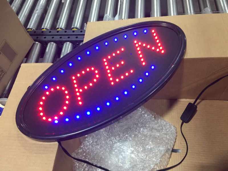 Photo 2 of 19"x10" LED Open Sign Electronic Billboard Bright Advertising Board