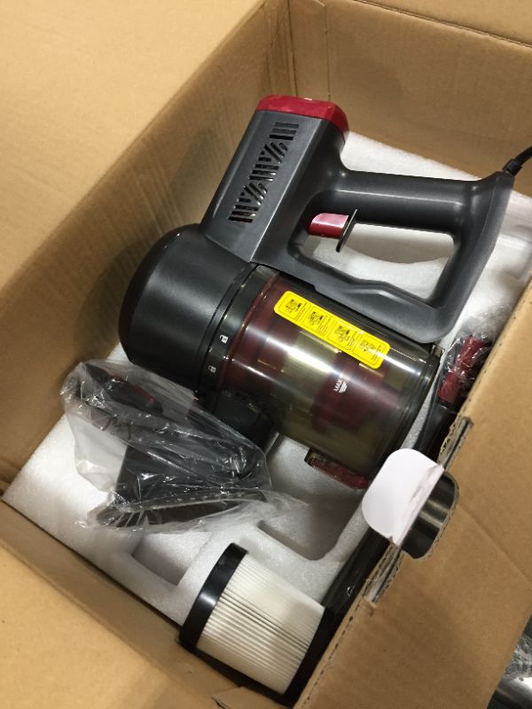 Photo 1 of Girnoor Vacuum Cleaner, 600W Powerful 20KPA Suction Stick Vacuum Cleaner with LED Floor Head, Self-Standing &Multi-Tool, Lightweight Handheld Vacuum for Hardwood G160 Black

