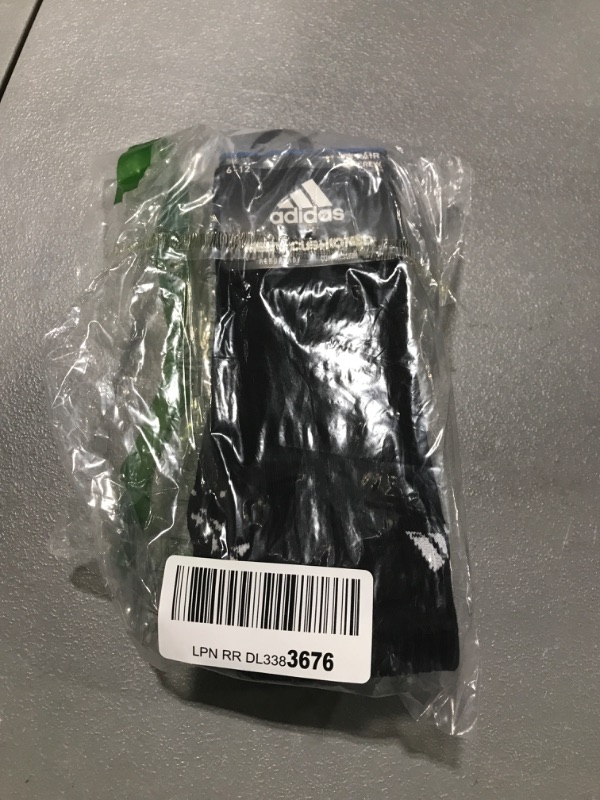Photo 1 of adidas Mens Cushioned Crew Socks (3-pair) Large Black/White/Onix Grey