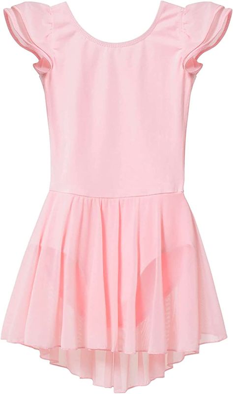 Photo 1 of MdnMd Toddler Ballet Leotard for Girls Dance Flutter Sleeve Skirt Ballerina Ballet Dress Outfit 6-8