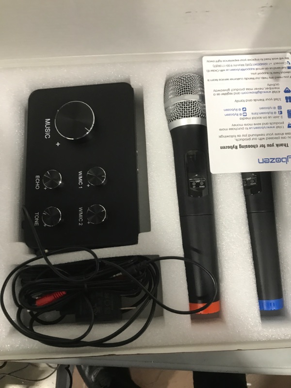 Photo 2 of Portable Karaoke Microphone Mixer System Set