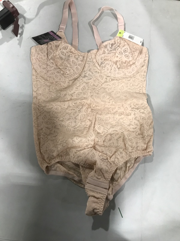 Photo 1 of Bali Women’s Shapewear Firm Control Lace ‘N Smooth Built-in Bra Body Shaper Fajas DF8L10 1 Rosewood 38B