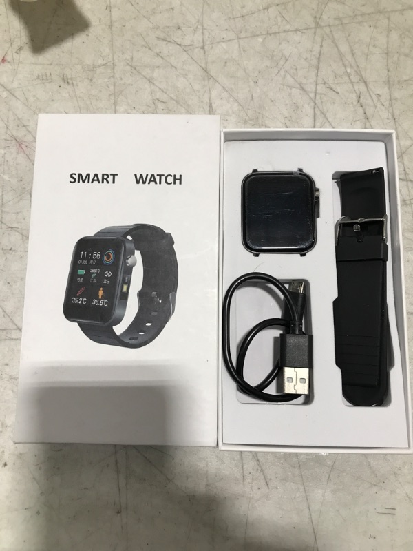 Photo 2 of Color TFT LCD Smart Watch Resolution is 240*240-Touch and Button unlock-Three axis sensory/green light rate sensor-waterproof-Android 4.4+ & IOS 10.1+- black band