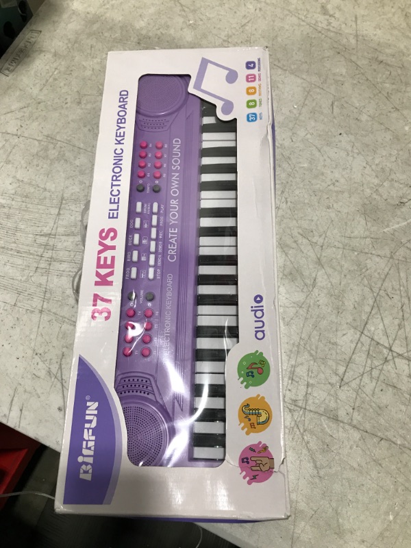 Photo 2 of BIGFUN Kid Keyboard Piano - 37 Keys Keyboard Piano Kids Multifunction Music Educational Instrument Toy Keyboard Piano for 3, 4, 5, 6, 7, 8 Girls and Boys (Purple)