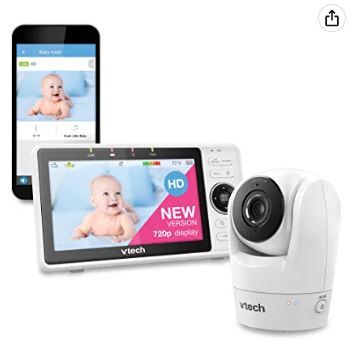 Photo 1 of VTech Upgraded Smart WiFi Baby Monitor VM901, 5-inch 720p Display, 1080p Camera, HD NightVision, Fully Remote Pan Tilt Zoom, 2-Way Talk, Free Smart Phone App, Works with iOS, Android